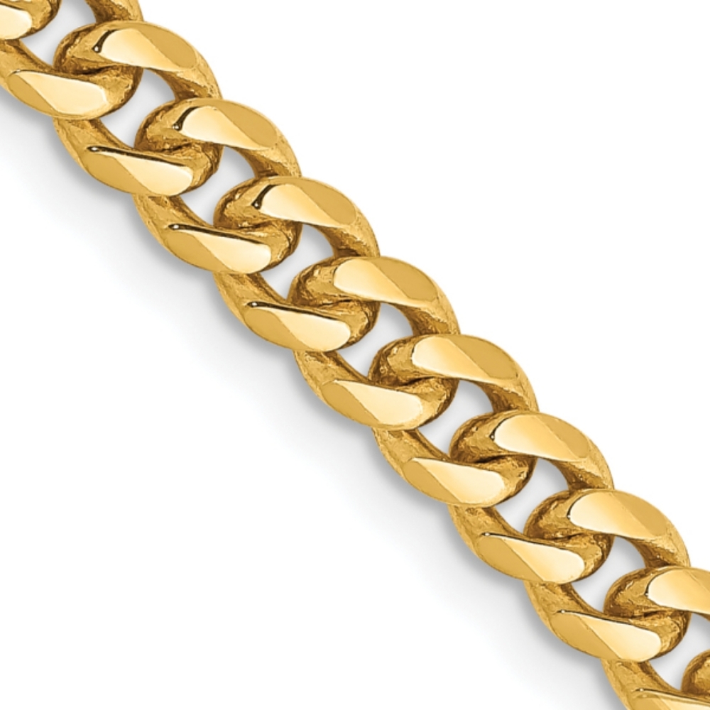 14K Yellow Gold 18 Inch 4.25mm Miami Cuban Link Chain